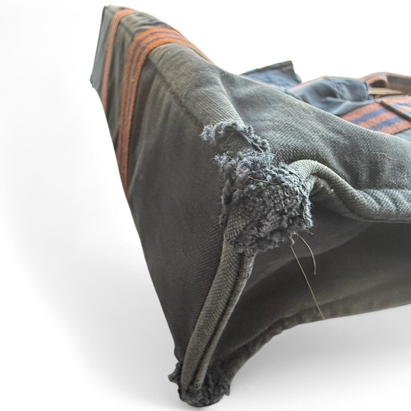 Hermes Paris navy and brown canvas tote bag - Picture 5 of 8